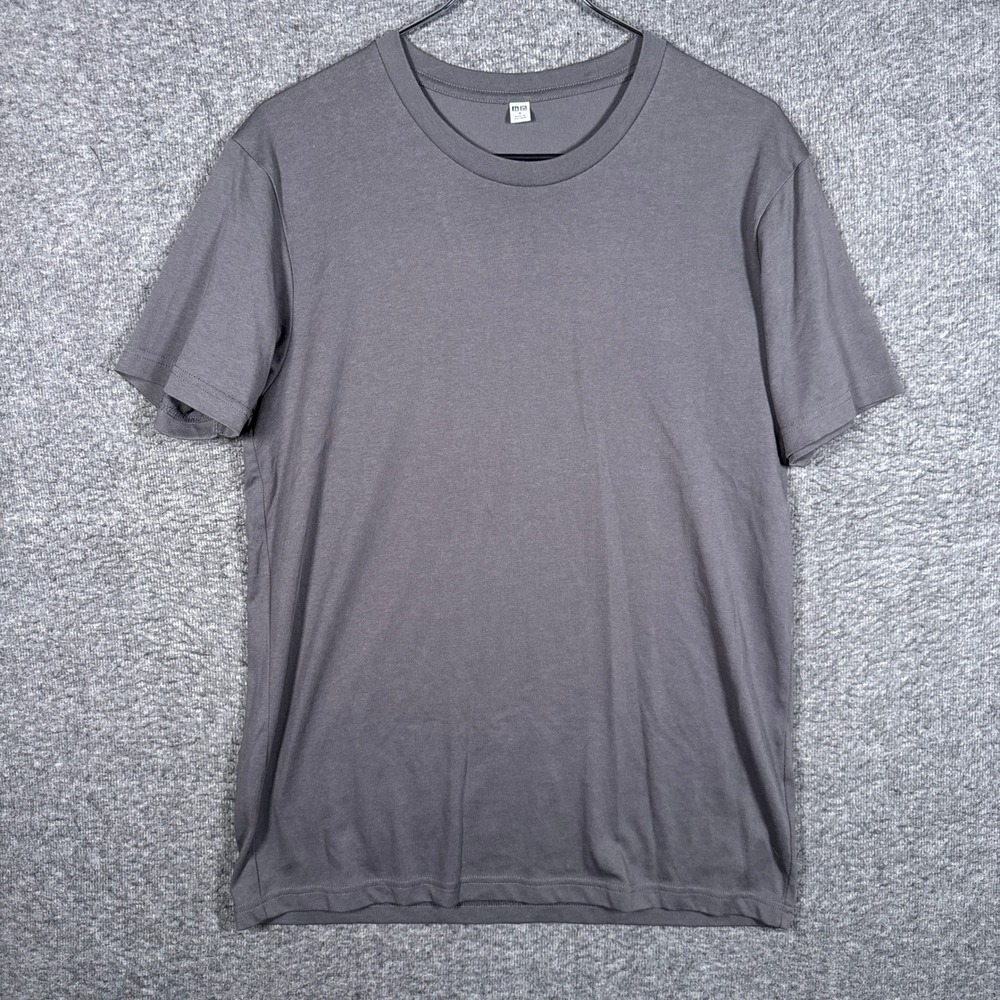 Uniqlo Dry Shirt Mens Medium Gray Cotton Blend Short Sleeve Crew Neck Tee